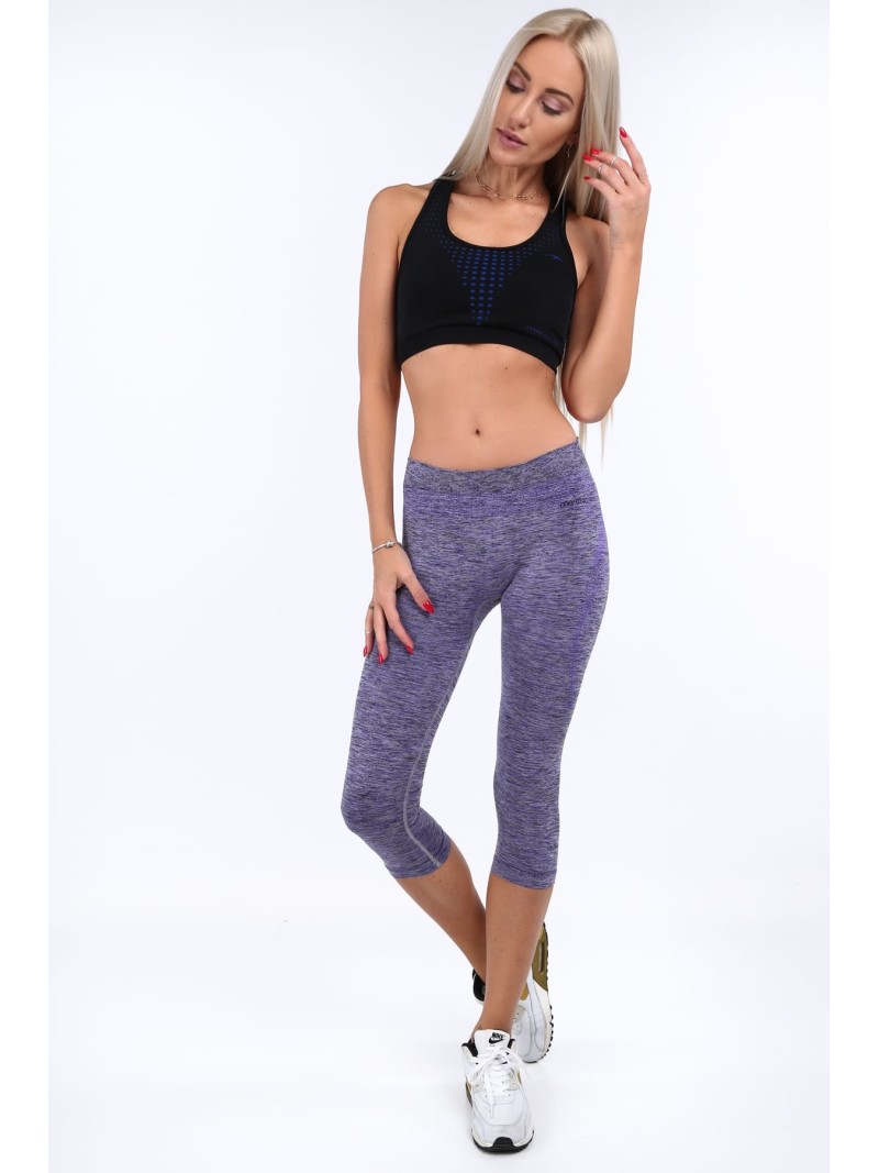 Purple 3/4 fitted sports leggings MR81183 - Online store - Boutique